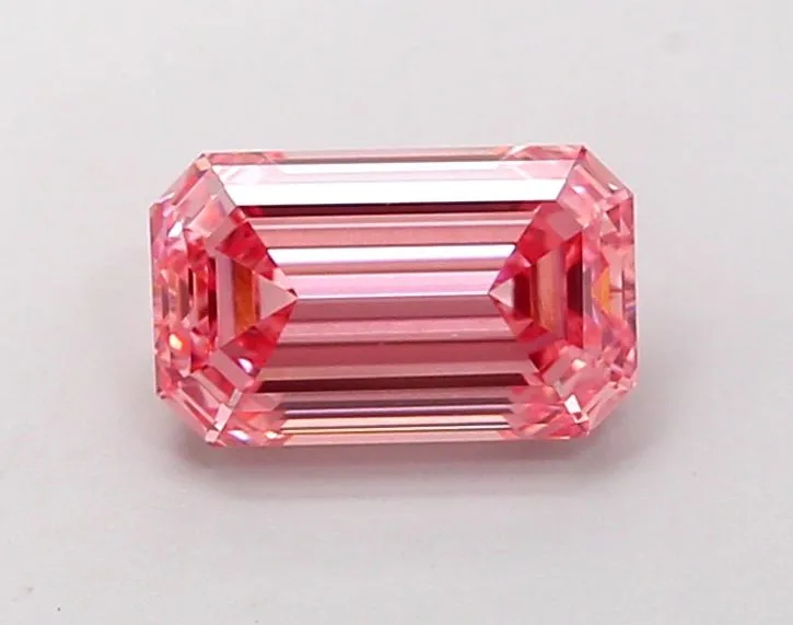 1.33ct EMERALD Fancy Vivid Pink VS1 Coloured Lab diamond