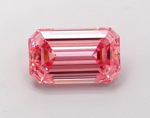 1.33ct EMERALD Fancy Vivid Pink VS1 Coloured Lab diamond