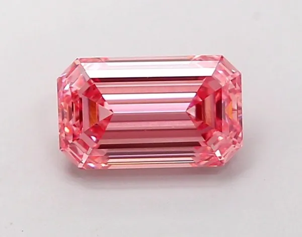 1.33ct EMERALD Fancy Vivid Pink VS1 Coloured Lab diamond