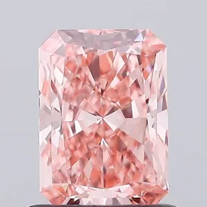 0.75ct RADIANT Fancy Vivid Pink VVS2 Coloured Lab diamond