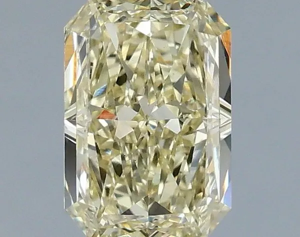 1.1ct RADIANT Fancy Light Yellow VVS2 Coloured Lab diamond