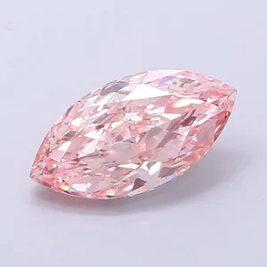 2.51ct MARQUISE Fancy Intense Pink VVS2 Coloured Lab diamond