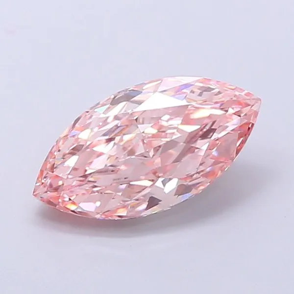 2.51ct MARQUISE Fancy Intense Pink VVS2 Coloured Lab diamond