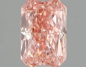 1.09ct RADIANT Fancy Vivid Pink VS1 Coloured Lab diamond
