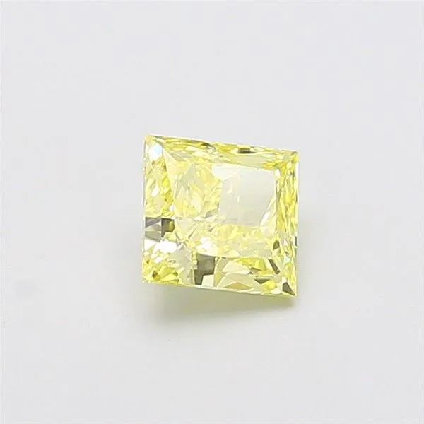 1.03ct PRINCESS Fancy Intense Yellow VS1 Coloured Lab diamond