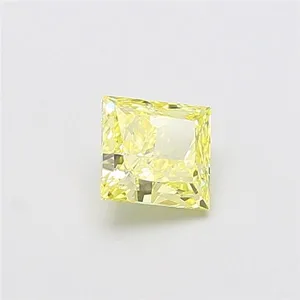 1.03ct PRINCESS Fancy Intense Yellow VS1 Coloured Lab diamond