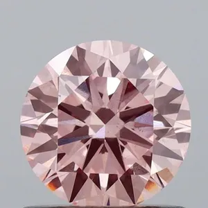0.77ct ROUND Fancy Intense Pink VS2 Coloured Lab diamond