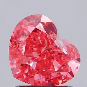 1.5ct HEART Fancy Vivid Pink VS1 Coloured Lab diamond