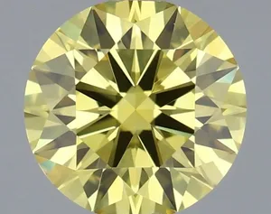 0.63ct ROUND Fancy Intense Yellow VVS2 Coloured Lab diamond