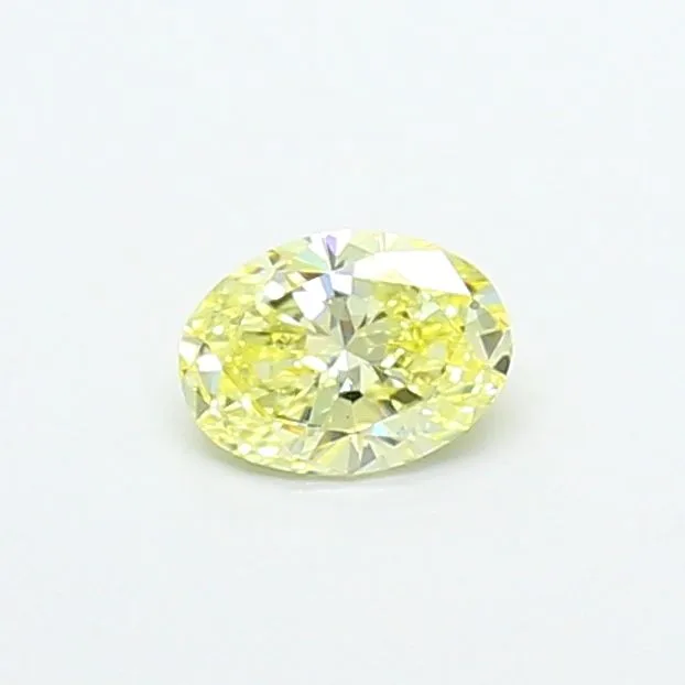 0.35ct OVAL Fancy Yellow VS2 Coloured Lab diamond