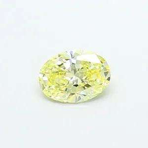 0.35ct OVAL Fancy Yellow VS2 Coloured Lab diamond