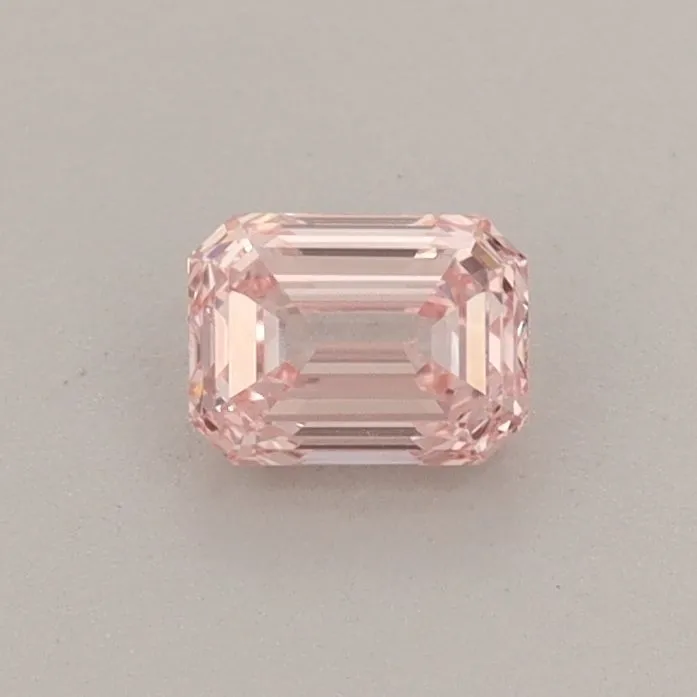 0.40ct EMERALD Fancy Intense Pink VVS2 Coloured Lab diamond