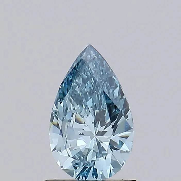 0.82ct PEAR Fancy Vivid Blue VVS2 Coloured Lab diamond