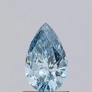 0.82ct PEAR Fancy Vivid Blue VVS2 Coloured Lab diamond