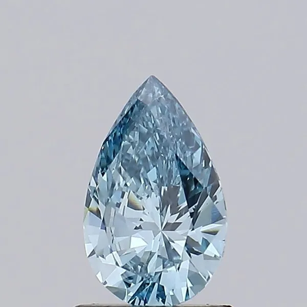 0.82ct PEAR Fancy Vivid Blue VVS2 Coloured Lab diamond