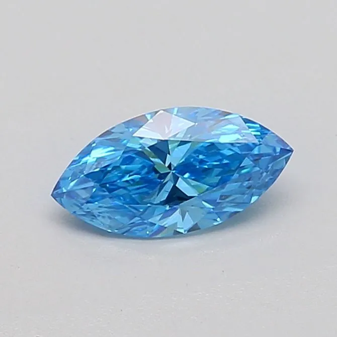 0.52ct MARQUISE Fancy Vivid Blue VS1 Coloured Lab diamond