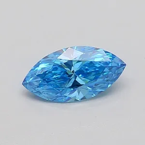 0.52ct MARQUISE Fancy Vivid Blue VS1 Coloured Lab diamond