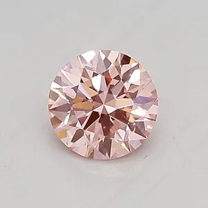 0.41ct ROUND Fancy Vivid Pink VS1 Coloured Lab diamond