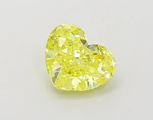 1ct HEART Fancy Vivid Yellow VS1 Coloured Lab diamond