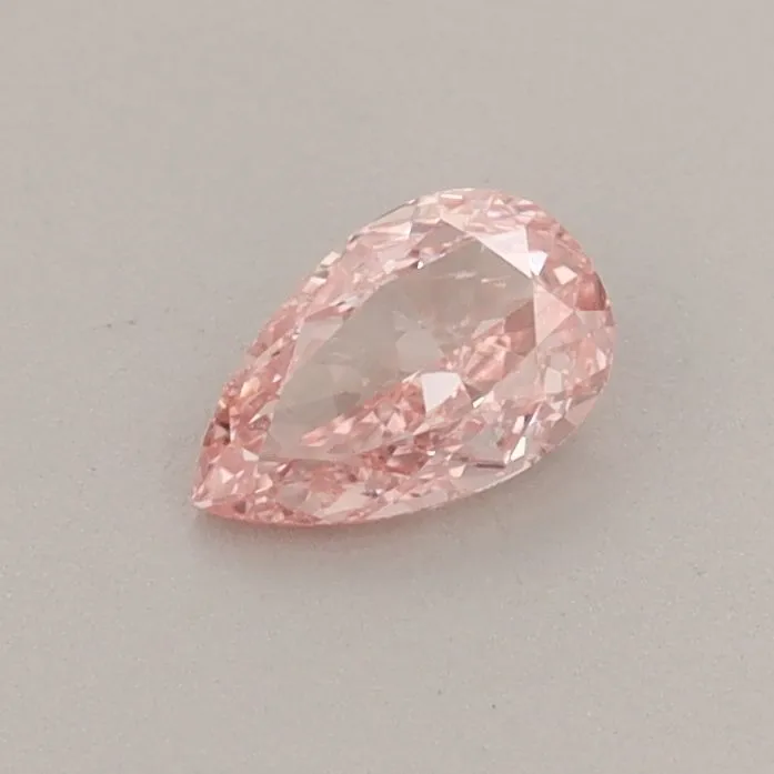 0.33ct PEAR Fancy Vivid Pink VS1 Coloured Lab diamond