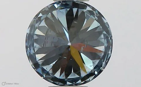 0.5ct ROUND Fancy Vivid Blue SI2 Coloured Lab diamond