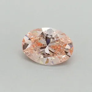 0.3ct OVAL Fancy Vivid Pink VS2 Coloured Lab diamond