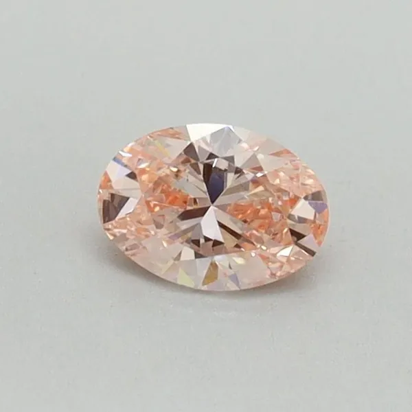 0.3ct OVAL Fancy Vivid Pink VS2 Coloured Lab diamond
