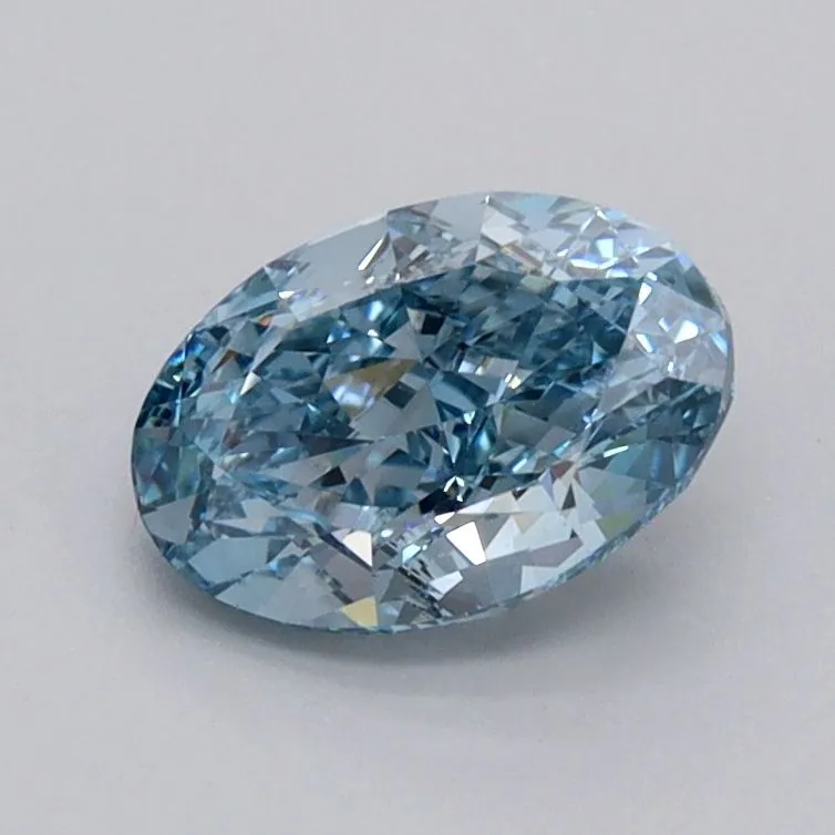 1.04ct OVAL Fancy Vivid Blue VVS1 Coloured Lab diamond