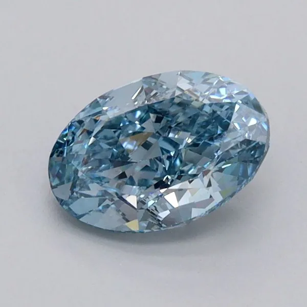 1.04ct OVAL Fancy Vivid Blue VVS1 Coloured Lab diamond
