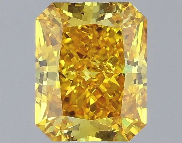 1.03ct RADIANT Fancy Vivid Yellow VVS2 Coloured Lab diamond