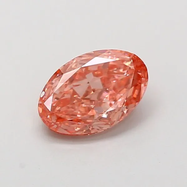 1.2ct OVAL Fancy Vivid Pink VVS2 Coloured Lab diamond