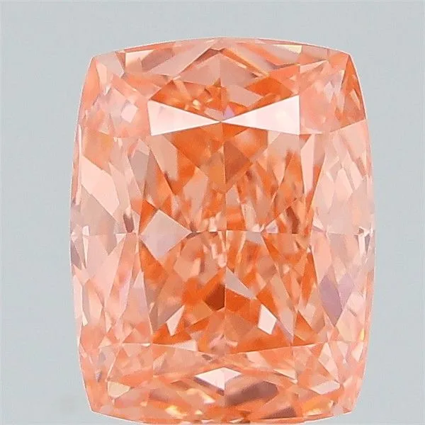 1.01ct CUSHION Fancy Vivid Pink VVS2 Coloured Lab diamond