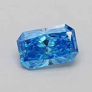 0.52ct RADIANT Fancy Vivid Blue VS1 Coloured Lab diamond