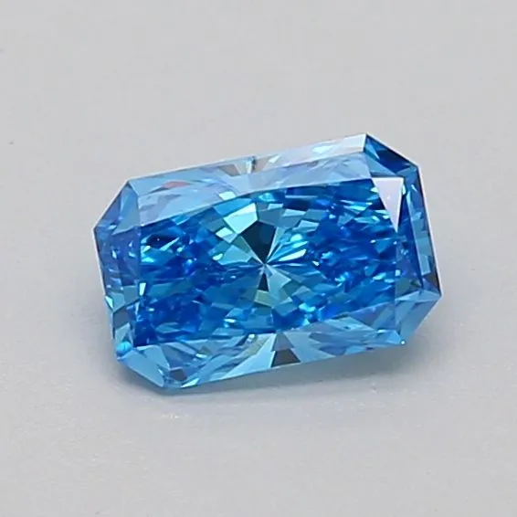 0.52ct RADIANT Fancy Vivid Blue VS1 Coloured Lab diamond