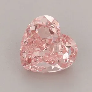 1.03ct HEART Fancy Vivid Pink VS1 Coloured Lab diamond