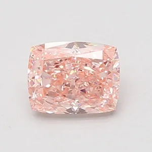 0.81ct CUSHION Fancy Vivid Pink VS1 Coloured Lab diamond