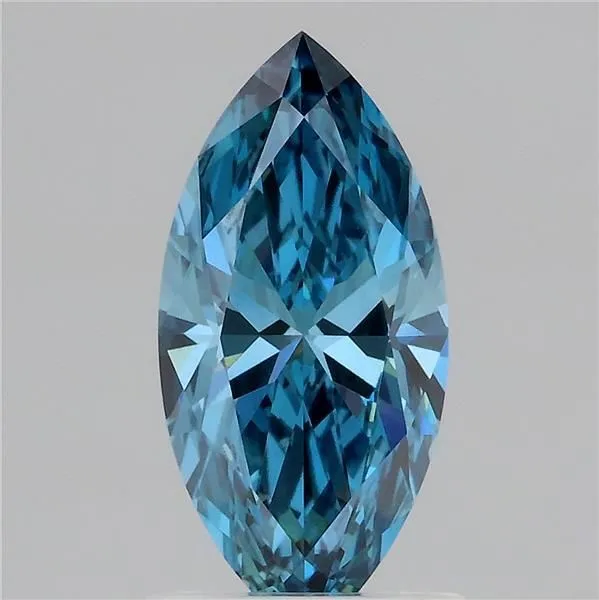 1.11ct MARQUISE Fancy Vivid Blue VS1 Coloured Lab diamond