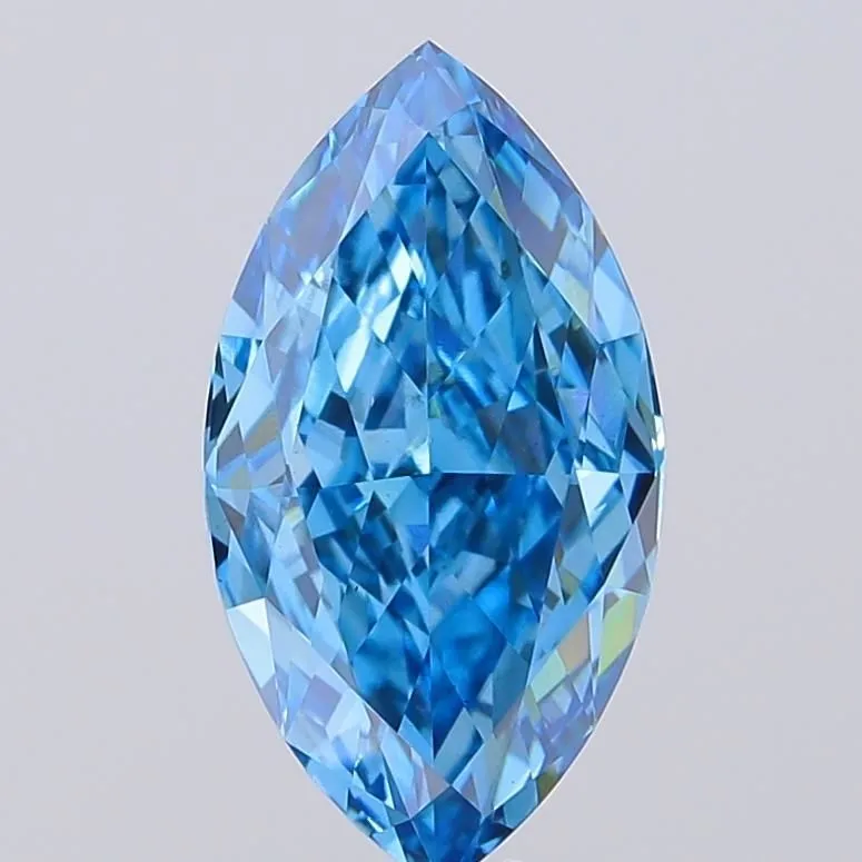 3.00ct MARQUISE Fancy Vivid Blue VS1 Coloured Lab diamond