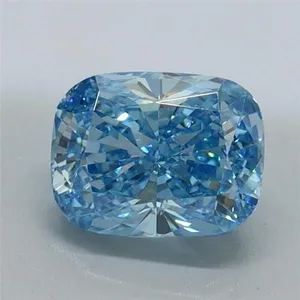 1ct CUSHION Fancy Vivid Blue VS2 Coloured Lab diamond