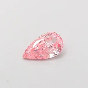 0.35ct PEAR Fancy Vivid Pink VVS2 Coloured Lab diamond