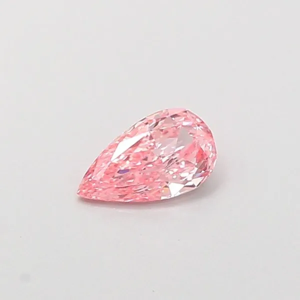 0.35ct PEAR Fancy Vivid Pink VVS2 Coloured Lab diamond