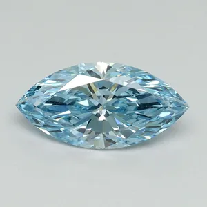 1.08ct MARQUISE Fancy Vivid Blue VVS2 Coloured Lab diamond