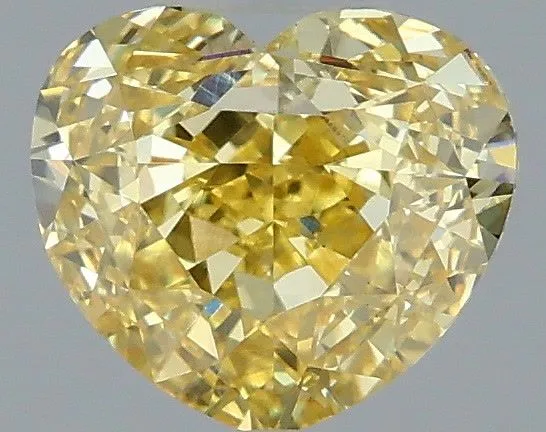1.07ct HEART Fancy Vivid Yellow VS1 Coloured Lab diamond