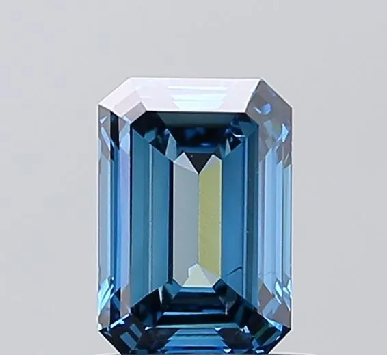 1.15ct EMERALD Fancy Vivid Blue VS2 Coloured Lab diamond
