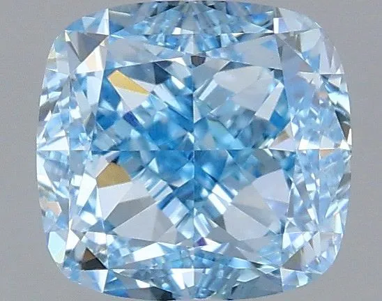 1.27ct CUSHION Fancy Vivid Blue VVS2 Coloured Lab diamond