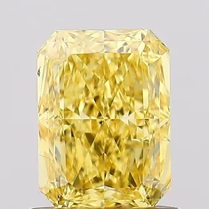 1.02ct RADIANT Fancy Vivid Yellow SI1 Coloured Lab diamond