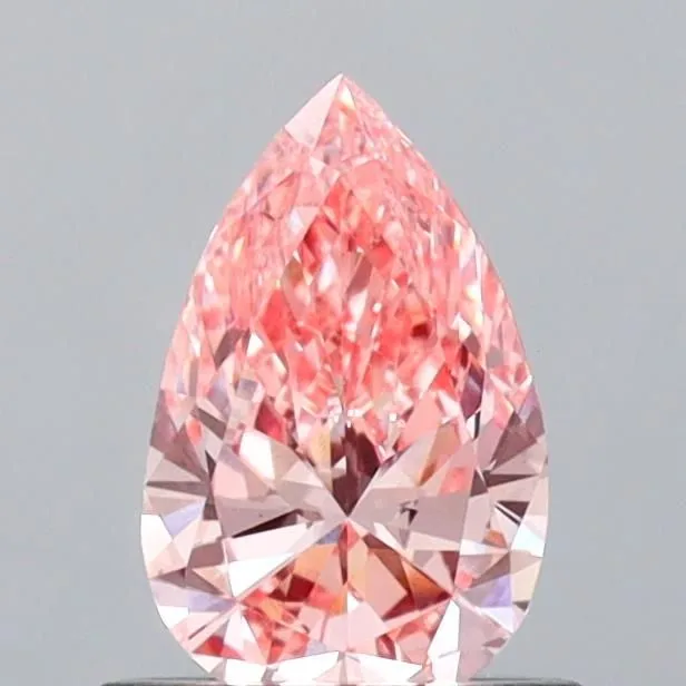 0.72ct PEAR Fancy Vivid Pink VS1 Coloured Lab diamond