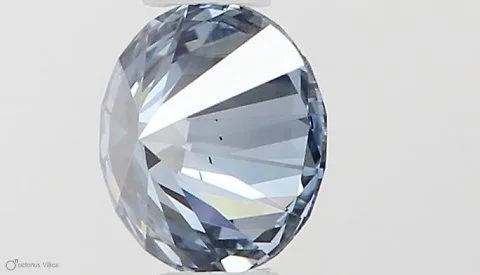 0.41ct ROUND Fancy Vivid Blue VS2 Coloured Lab diamond