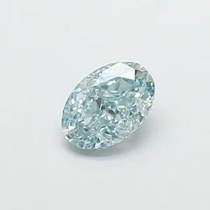 1.02ct OVAL Fancy Intense Greenish Blue VS1 Coloured Lab diamond