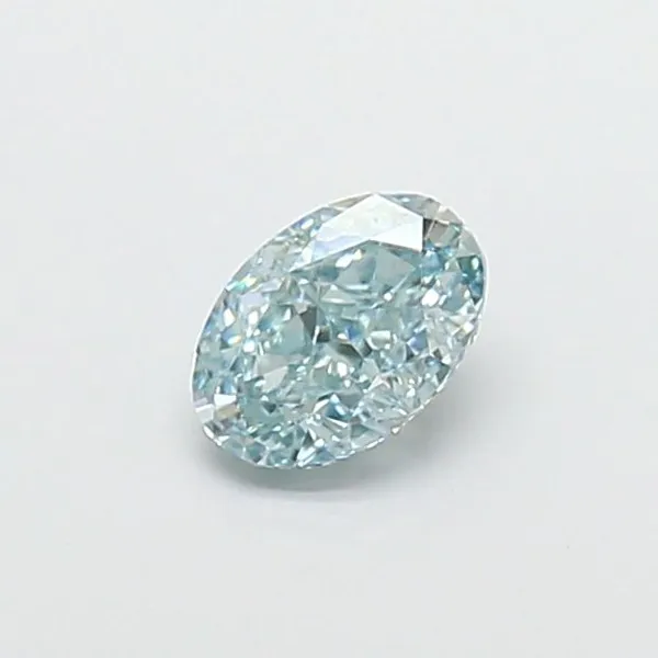 1.02ct OVAL Fancy Intense Greenish Blue VS1 Coloured Lab diamond